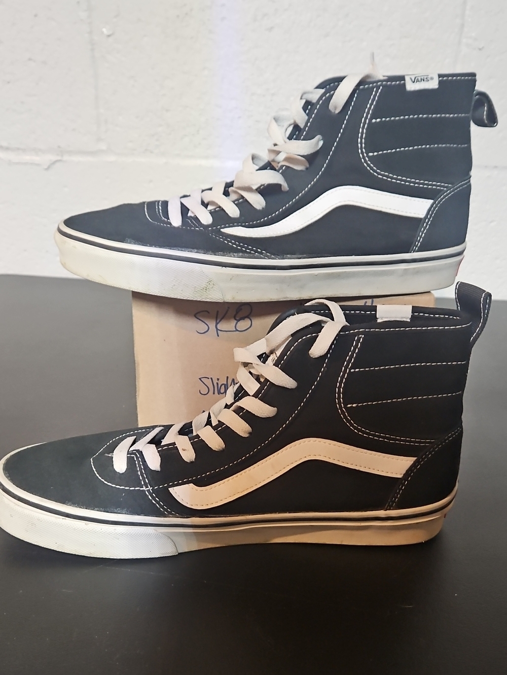 Vans Black & White High-Top Skate Sneakers